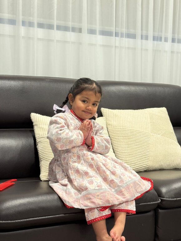 Printed Cotton Kurta Set for kids